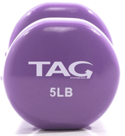 Tag Fitness 43 pair Vinyl Beautybell Set with Locking Storage Rack - Free Weights - TAG Fitness