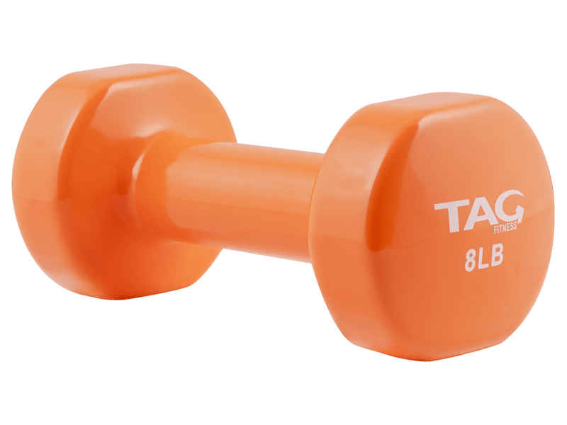 Tag Fitness 43 pair Vinyl Beautybell Set with Locking Storage Rack - Free Weights - TAG Fitness