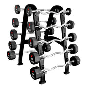 TAG Fitness Fixed Urethane Barbell Set & Rack - Free Weights - TAG Fitness