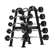 TAG Fitness Fixed Urethane Barbell Set & Rack - Free Weights - TAG Fitness