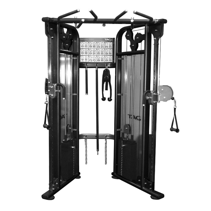 TAG Fitness Functional Trainer 2x210 lb stacks Black Frame - Strength Machines - TAG Fitness