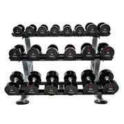 TAG Fitness Round Urethane Dumbbell Sets & Rack/s-Free Weights-TAG Fitness