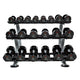 TAG Fitness Round Urethane Dumbbell Sets & Rack/s-Free Weights-TAG Fitness