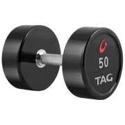 TAG Fitness Round Urethane Dumbbells - Free Weights - TAG Fitness