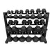 TAG Fitness Rubber Hex Dumbbells & Rack (5 - 50 lbs) - Free Weights - TAG Fitness