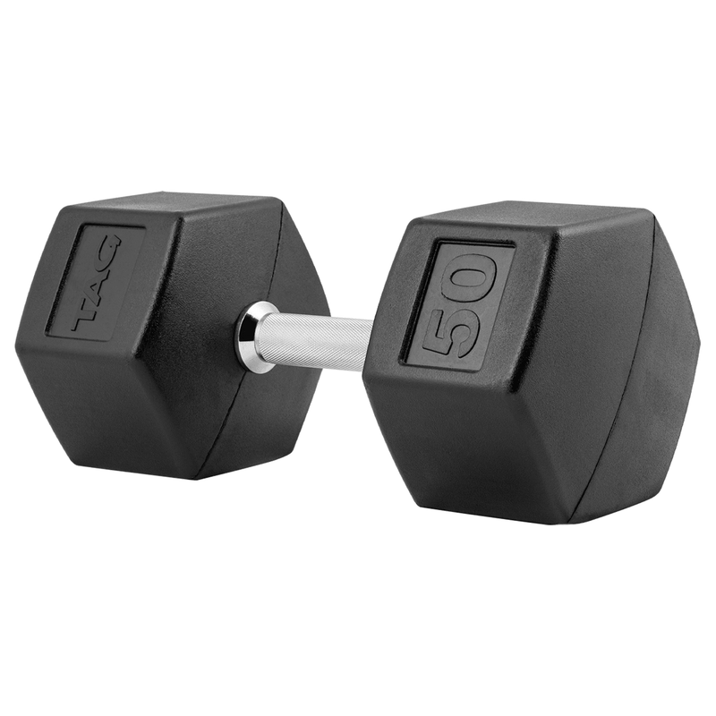 TAG Fitness Rubber Hex Dumbbells (Sets) - Free Weights - TAG Fitness