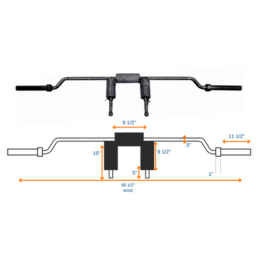 TAG Fitness Safety Squat Bar with padding - Accessories - TAG Fitness