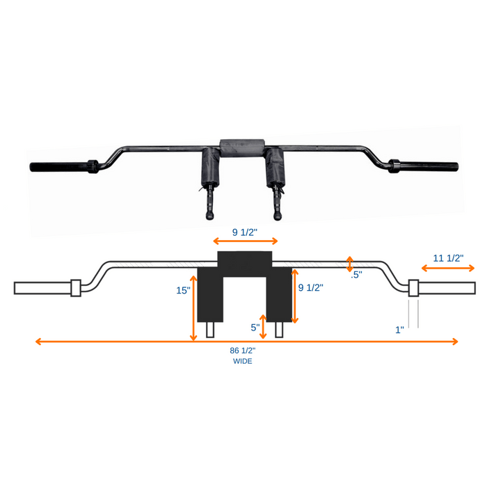 TAG Fitness Safety Squat Bar with padding - Accessories - TAG Fitness