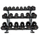 TAG Fitness Urethane Dumbbells & Rack (5 - 50 lbs) - Free Weights - TAG Fitness
