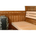 ThermaSol Evander - Nordic Pine, 4 - 6 Person, Half - Moon Window, Outdoor Canopy Barrel Sauna - Saunas - ThermaSol