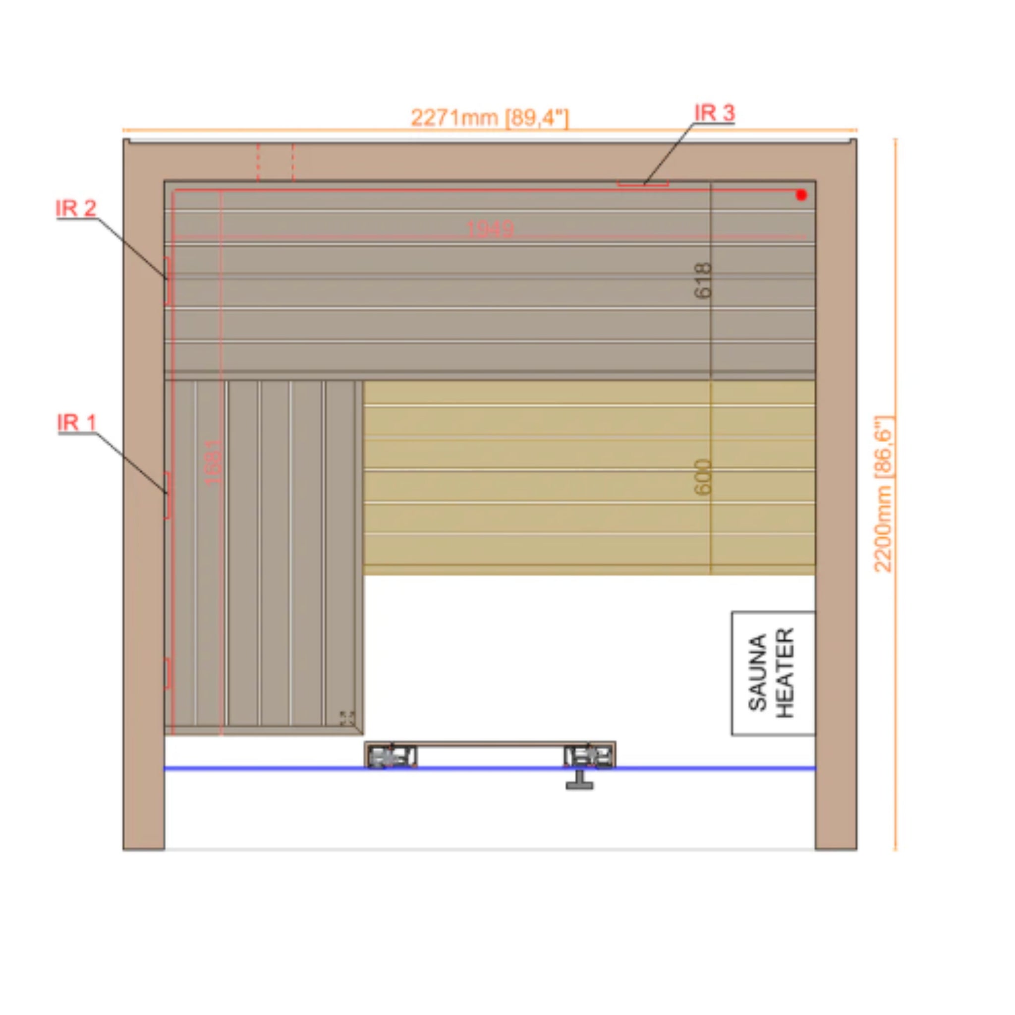 ThermaSol Fortis - Aspen, 3 - 4 Person, Outdoor Sauna - Saunas - ThermaSol
