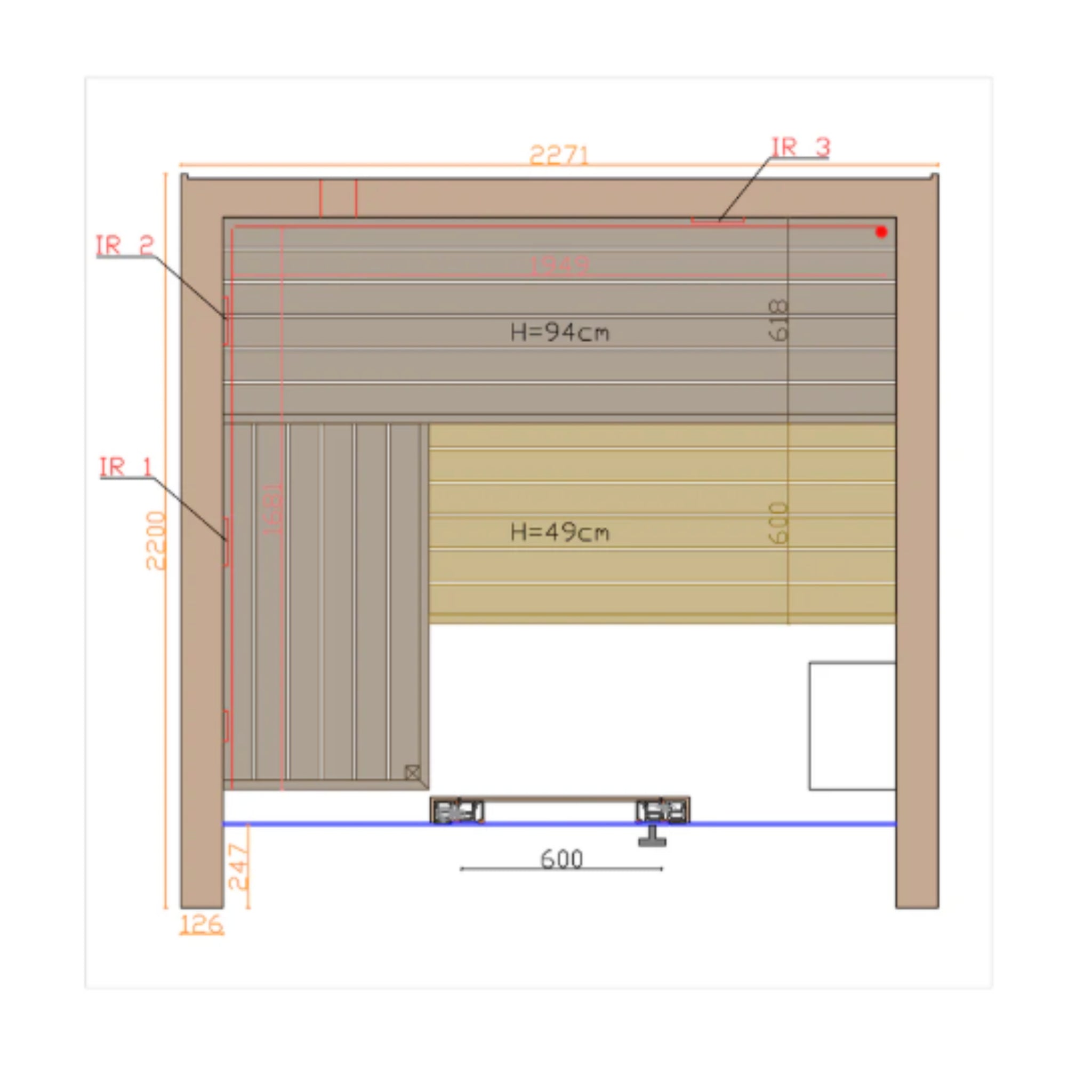 ThermaSol Fortis - Aspen, 3 - 4 Person, Outdoor Sauna - Saunas - ThermaSol