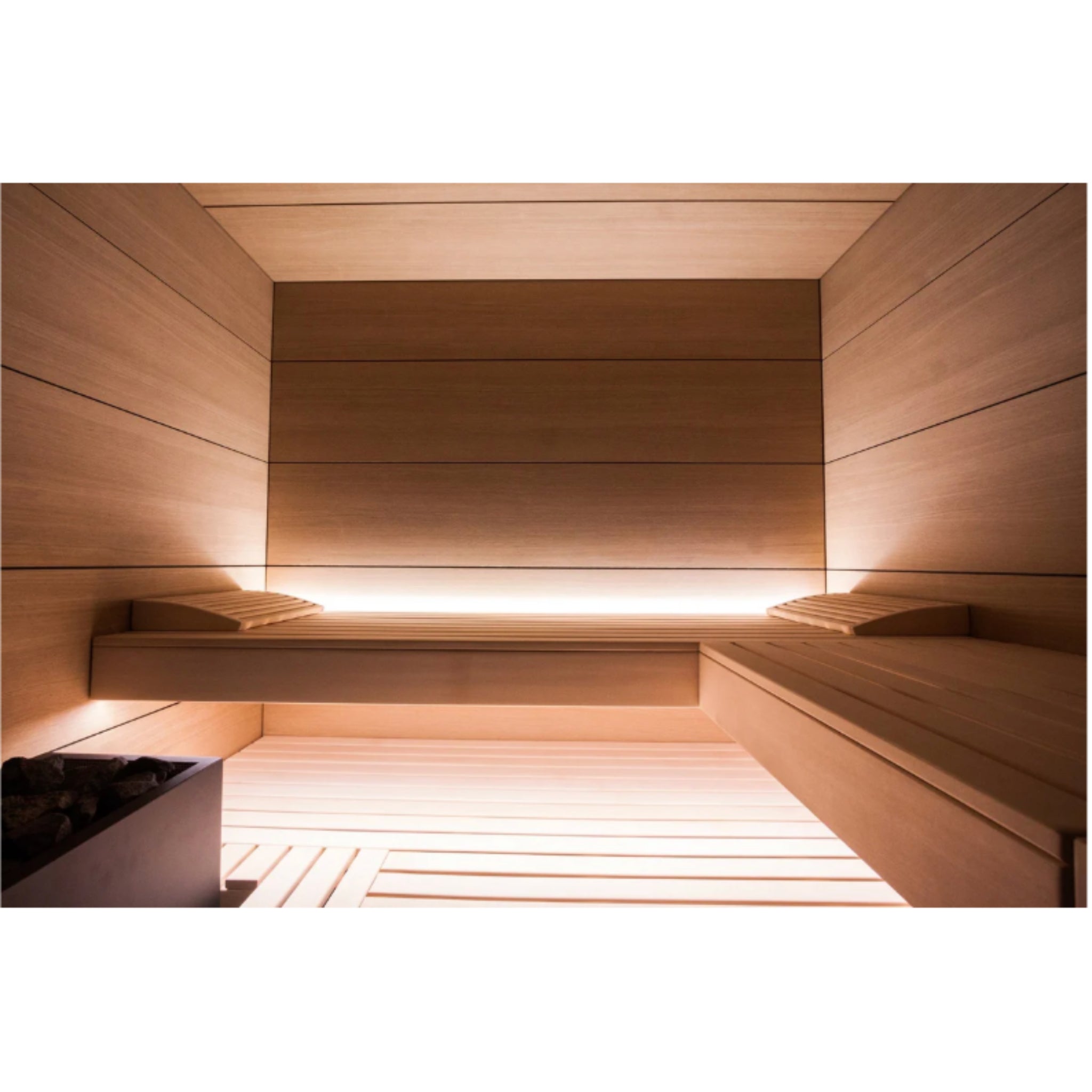 ThermaSol Fuji - Onyx Trim/Oak Hardwood, Indoor Sauna - Saunas - ThermaSol
