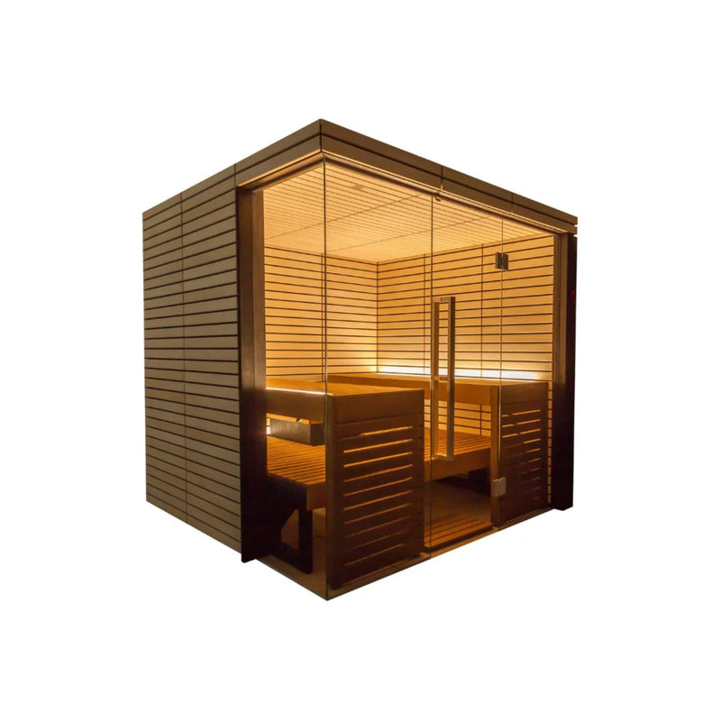 ThermaSol Lindea View - Thermo - Lime Wood, 2 - 6 Person, Indoor Sauna - Saunas - ThermaSol