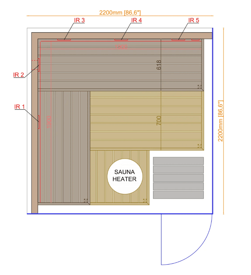 ThermaSol Lumaria - Glass, Indoor Sauna - Saunas - ThermaSol