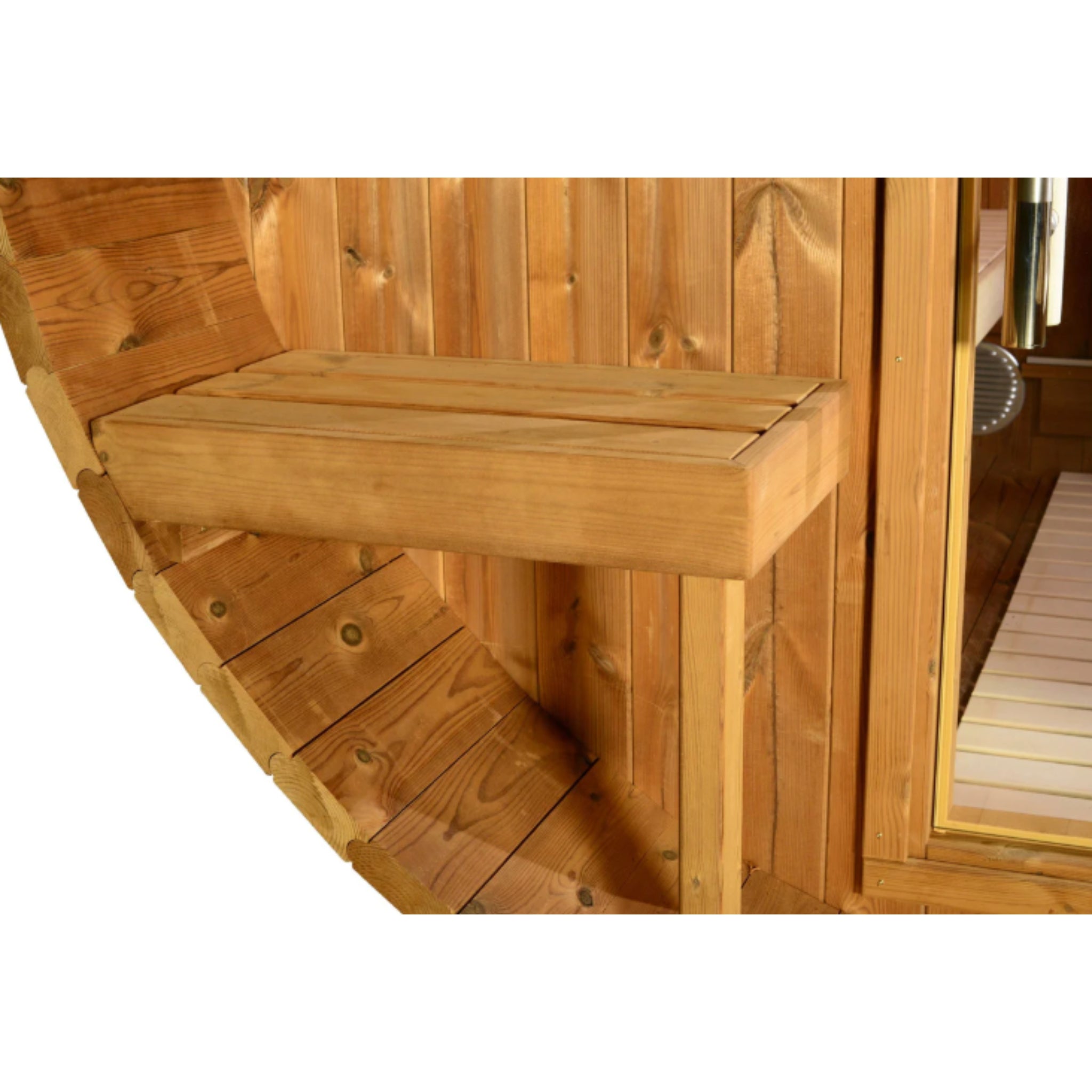 ThermaSol Magnus - Nordic Pine, 4 - 6 Person, Outdoor Canopy Barrel Sauna - Saunas - ThermaSol