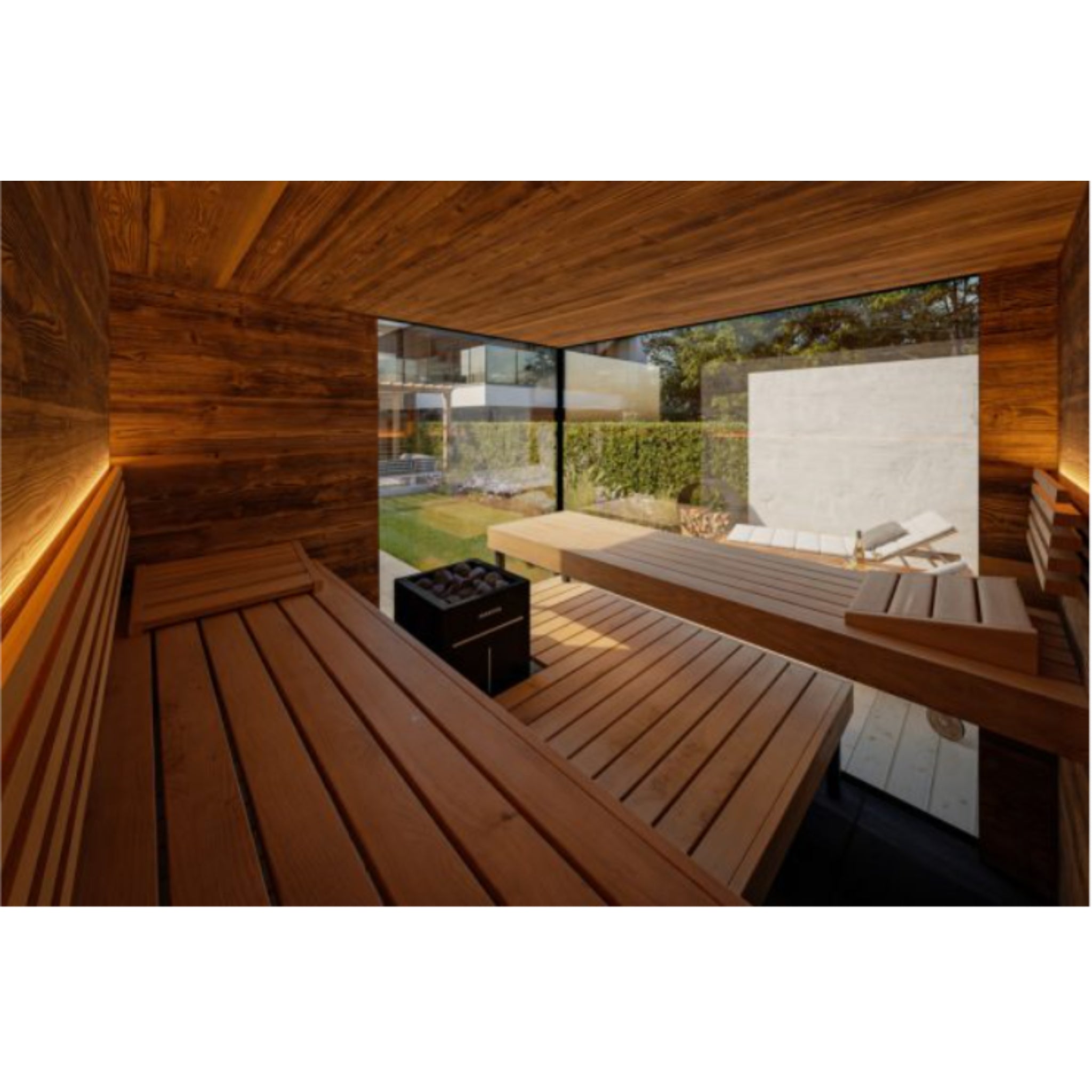 ThermaSol Ombra - Lapacho Wood, 4 - 6 Person, Outdoor Sauna - Saunas - ThermaSol