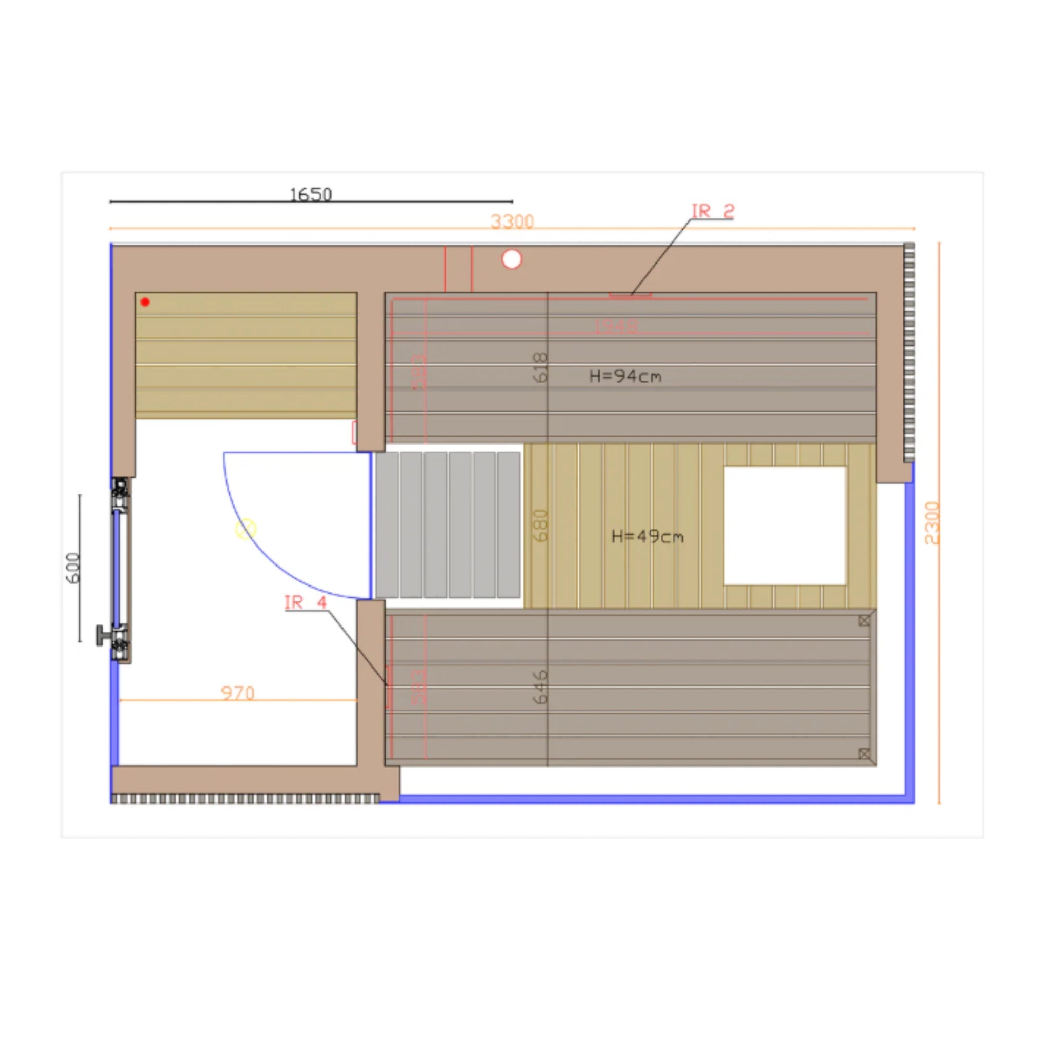 ThermaSol Ombra - Lapacho Wood, 4 - 6 Person, Outdoor Sauna - Saunas - ThermaSol