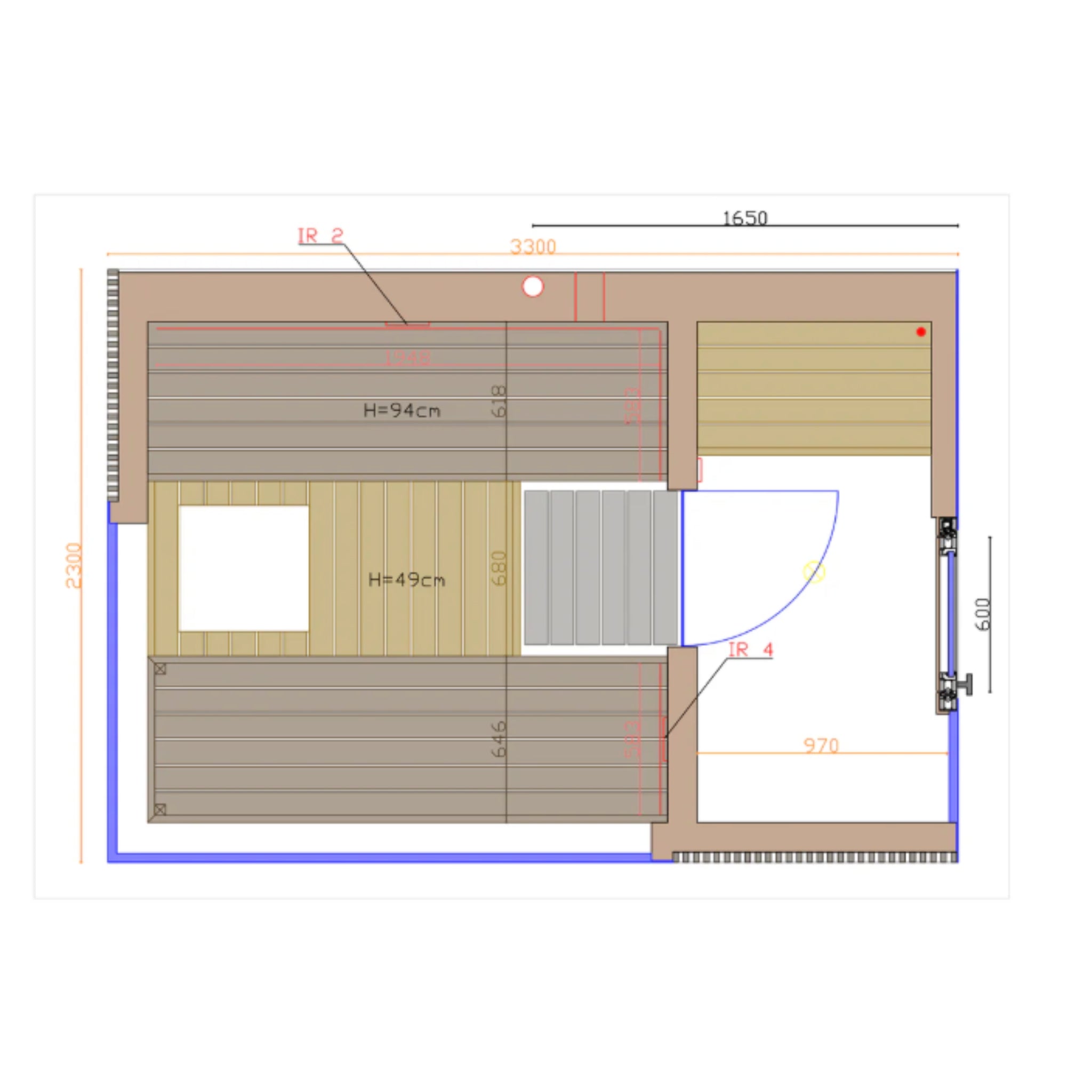 ThermaSol Ombra - Lapacho Wood, 4 - 6 Person, Outdoor Sauna - Saunas - ThermaSol