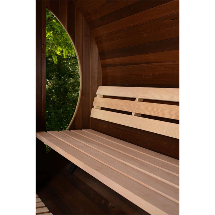 ThermaSol Phoenix - Popular, Onyx Stainless Steel, 4 - 6 Person, Barrel Sauna - Saunas - ThermaSol