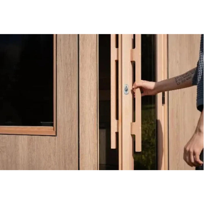 ThermaSol Solaris - Tile Oak, Solar - Powered Outdoor Sauna - Saunas - ThermaSol
