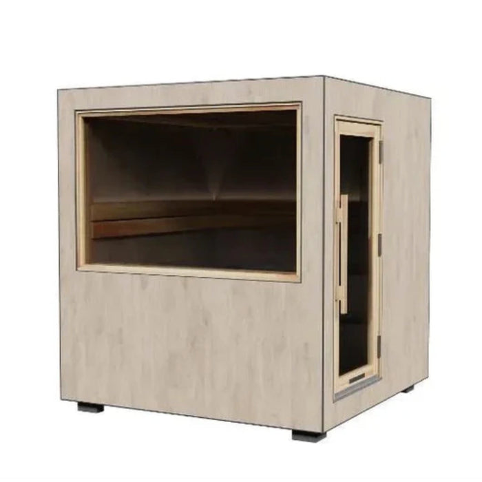 ThermaSol Solaris - Tile Oak, Solar - Powered Outdoor Sauna - Saunas - ThermaSol