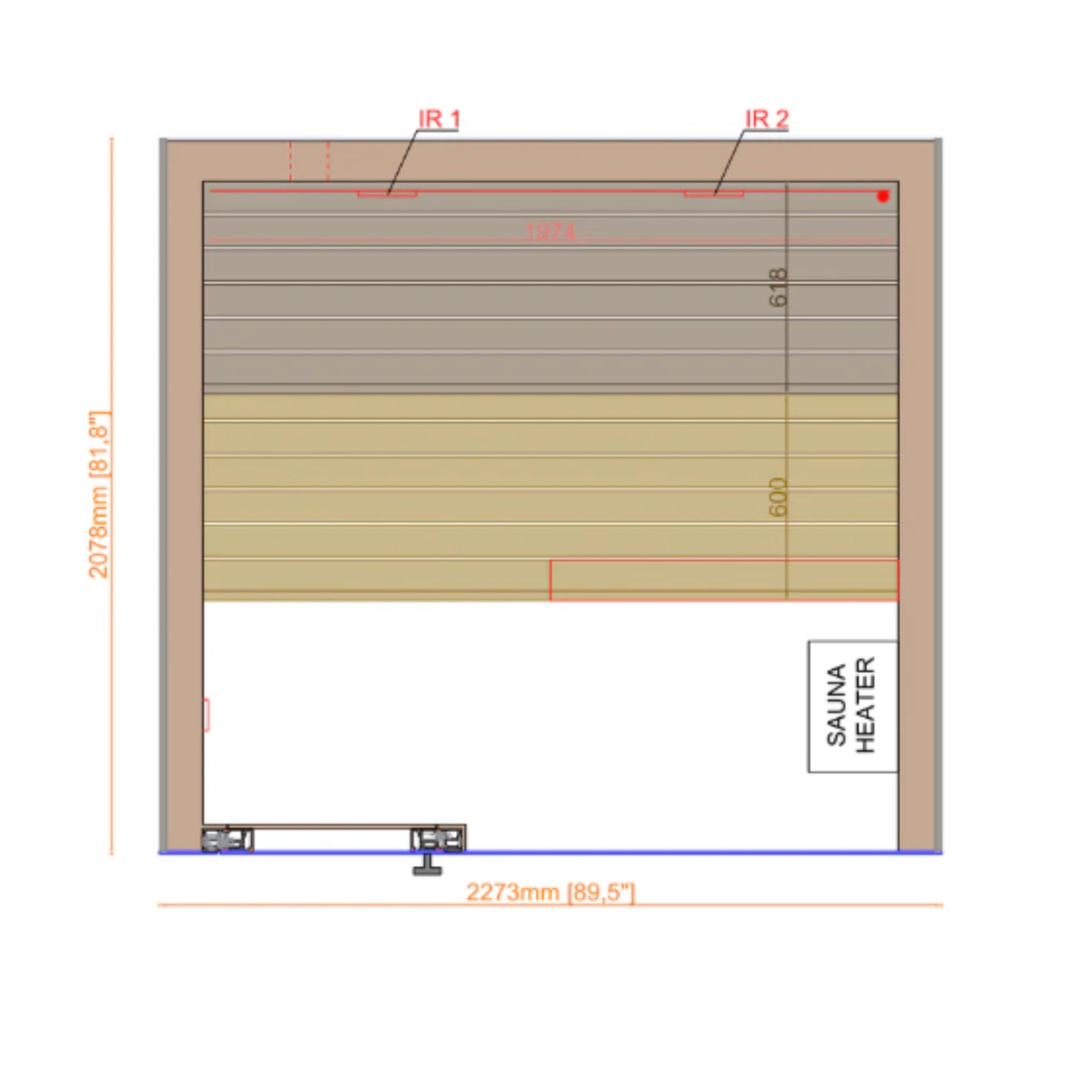 ThermaSol Spectra - Tyrol Panel, 3 - 4 Person, Outdoor Sauna - Saunas - ThermaSol