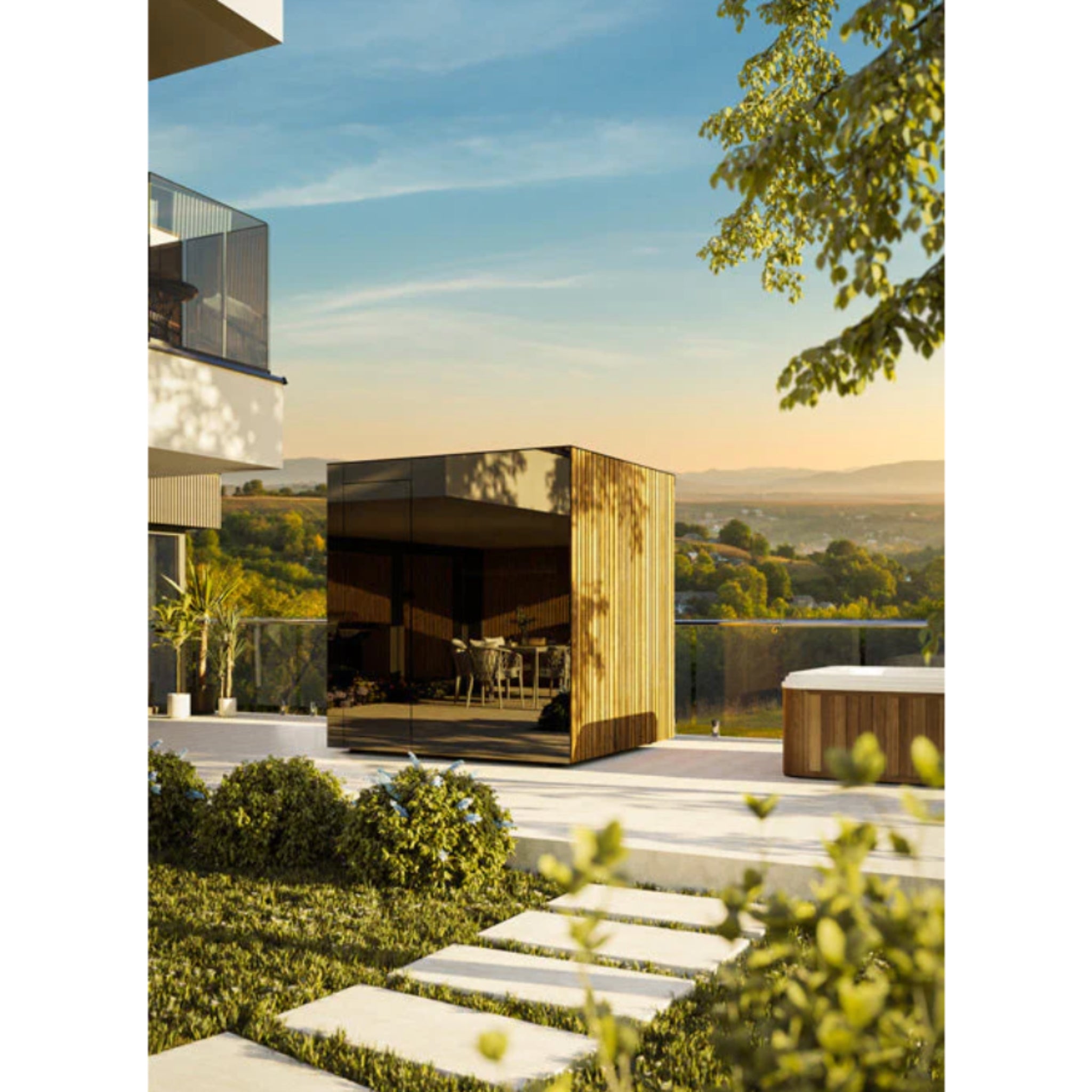 ThermaSol Spectra - Tyrol Panel, 3 - 4 Person, Outdoor Sauna - Saunas - ThermaSol