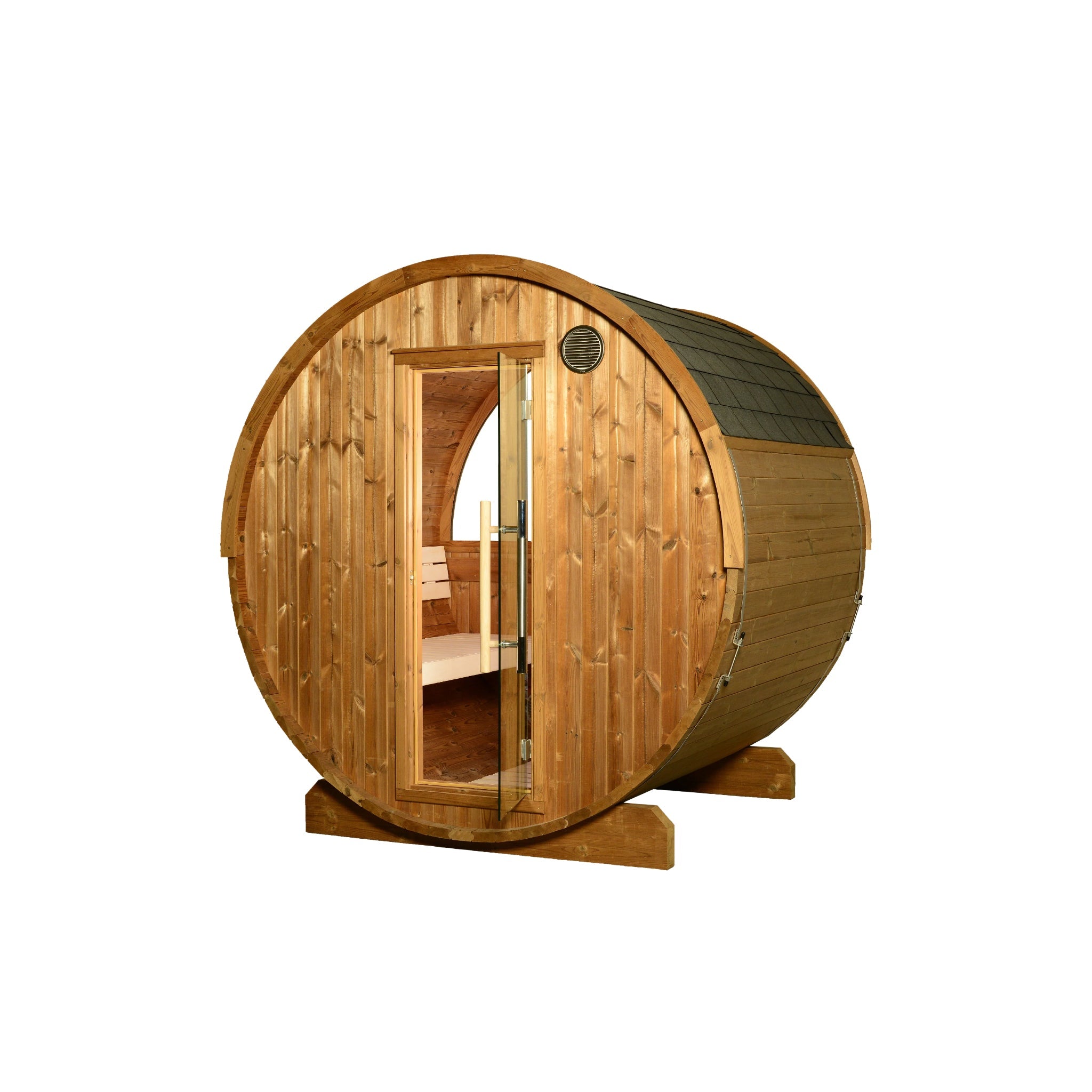 ThermaSol Takoa - Nordic Pine, 4 - 6 Person, Outdoor Barrel Sauna - Saunas - ThermaSol