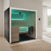 ThermaSol Ventura - Black Stained Spruce, Indoor Sauna - Saunas - ThermaSol