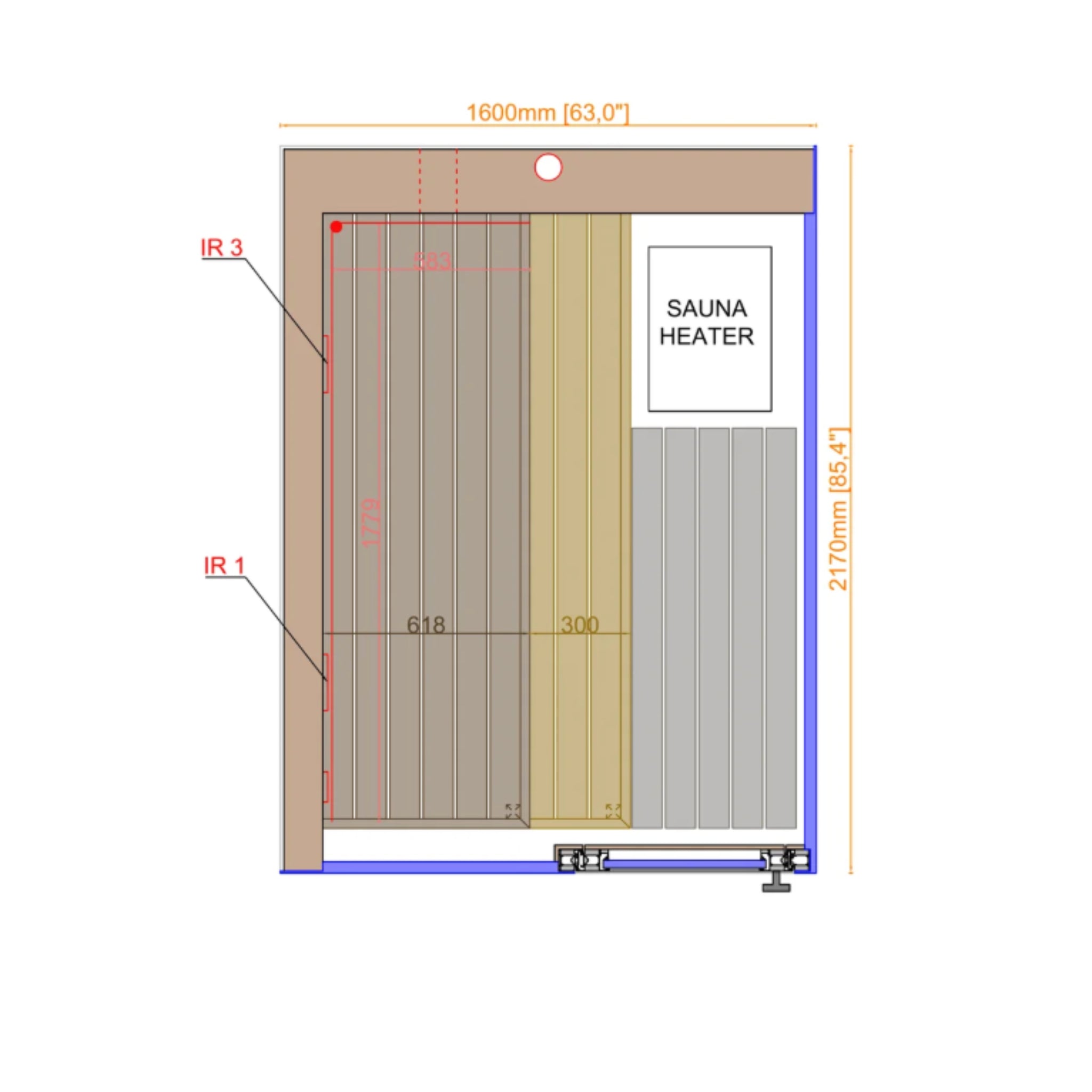 ThermaSol Vera - Glass, 2 - 3 Person, Outdoor Sauna - Saunas - ThermaSol
