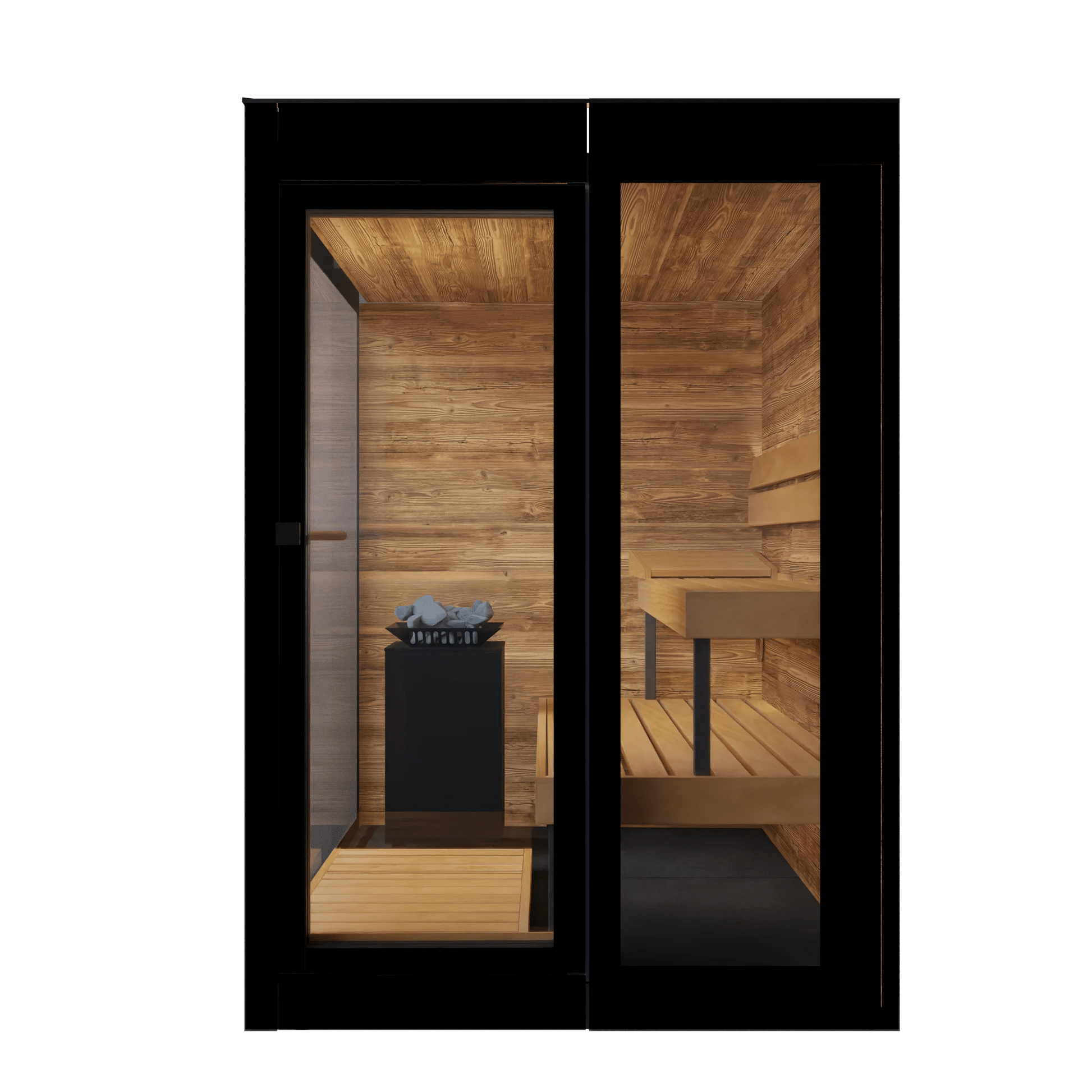 ThermaSol Vera - Glass, 2 - 3 Person, Outdoor Sauna - Saunas - ThermaSol