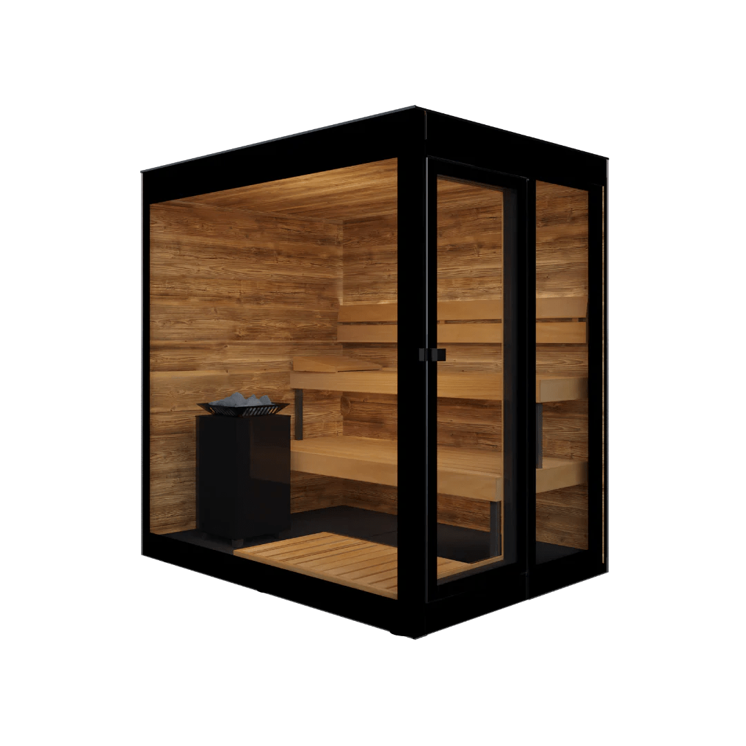 ThermaSol Vera - Glass, 2 - 3 Person, Outdoor Sauna - Saunas - ThermaSol