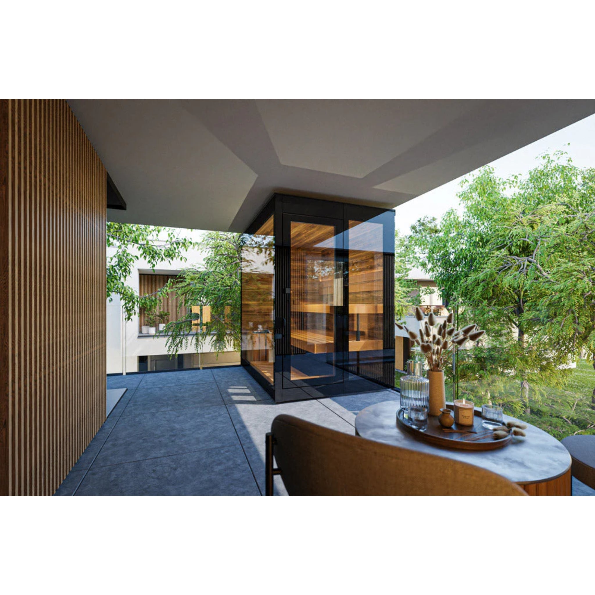 ThermaSol Vera - Glass, 2 - 3 Person, Outdoor Sauna - Saunas - ThermaSol