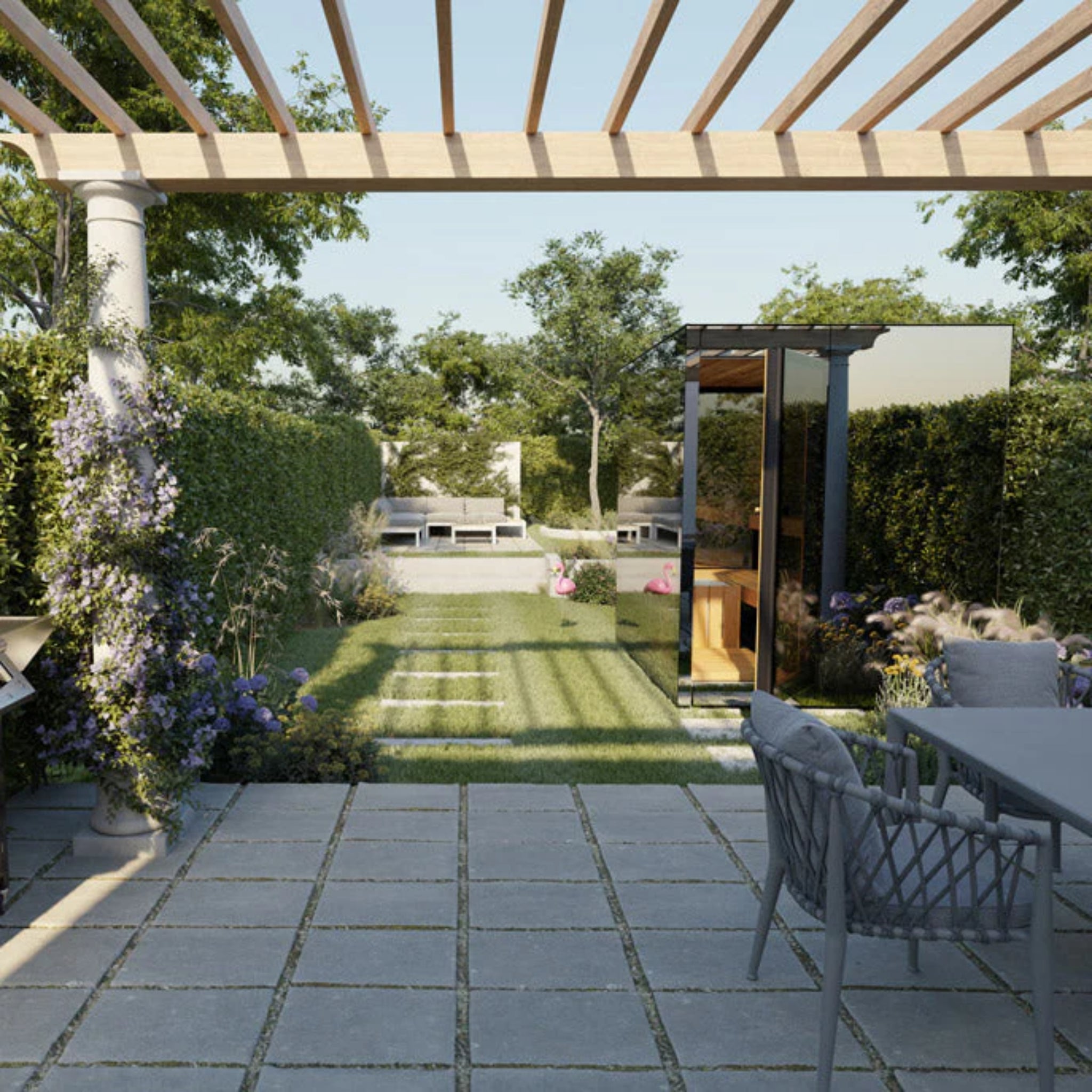 ThermaSol Vue - Front Panoramic Glass, 3 - 4 Person, Outdoor Sauna - Saunas - ThermaSol