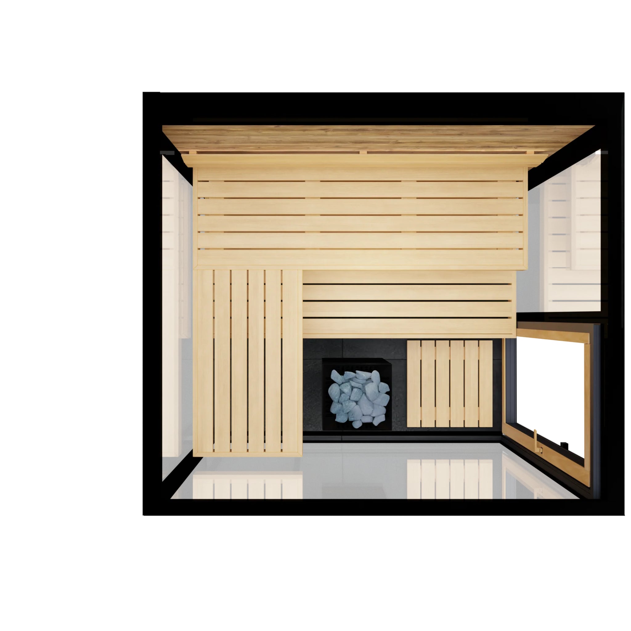 ThermaSol Vue - Front Panoramic Glass, 3 - 4 Person, Outdoor Sauna - Saunas - ThermaSol