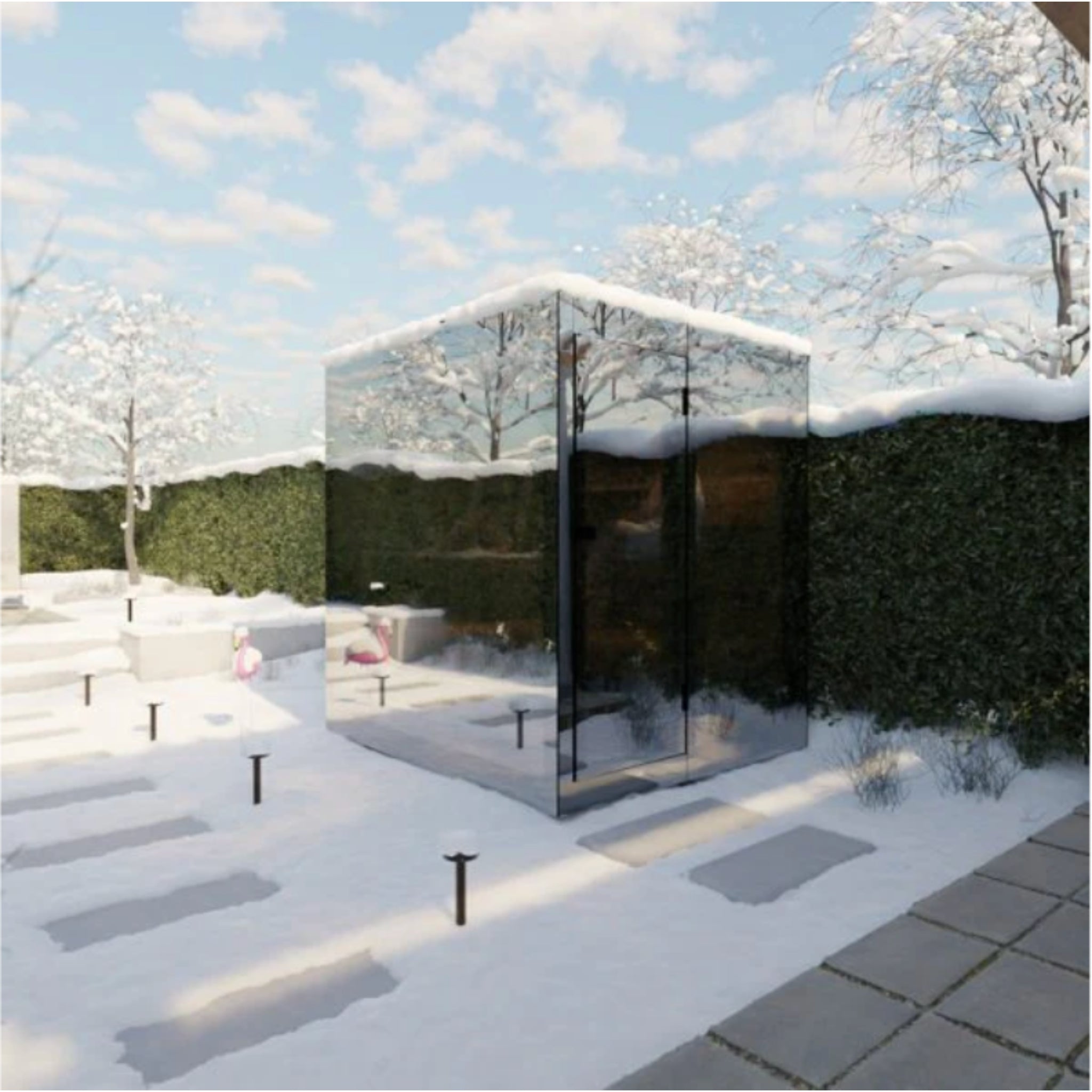 ThermaSol Vue - Front Panoramic Glass, 3 - 4 Person, Outdoor Sauna - Saunas - ThermaSol