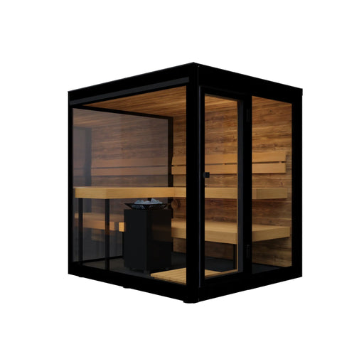 ThermaSol Vue - Front Panoramic Glass, 3 - 4 Person, Outdoor Sauna - Saunas - ThermaSol