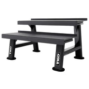 TKO - Vinyl Kettlebell set w/ 2 - Tier Rack (5 - 50 lbs) - Free Weights