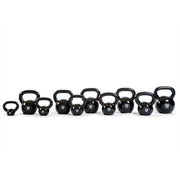 TKO - Vinyl Kettlebell set w/ 2 - Tier Rack (5 - 50 lbs) - Free Weights