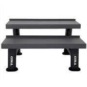 TKO - Vinyl Kettlebell set w/ 2 - Tier Rack (5 - 50 lbs) - Free Weights