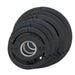TKO 255lb Rubber Olympic plate set w/ Plate Tree (6210) - Free Weights - TKO