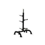 TKO 255lb Rubber Olympic plate set w/ Plate Tree (6210) - Free Weights - TKO