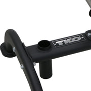 TKO 255lb Rubber Olympic plate set w/ Plate Tree (6210) - Free Weights - TKO