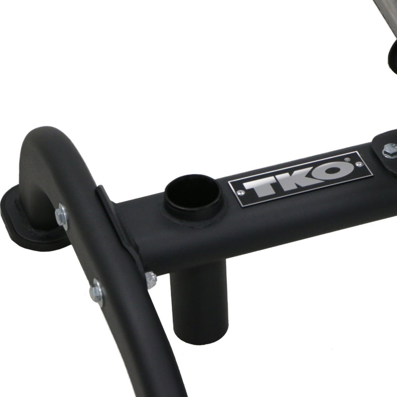 TKO 255lb Rubber Olympic plate set w/ Plate Tree (6210) - Free Weights - TKO