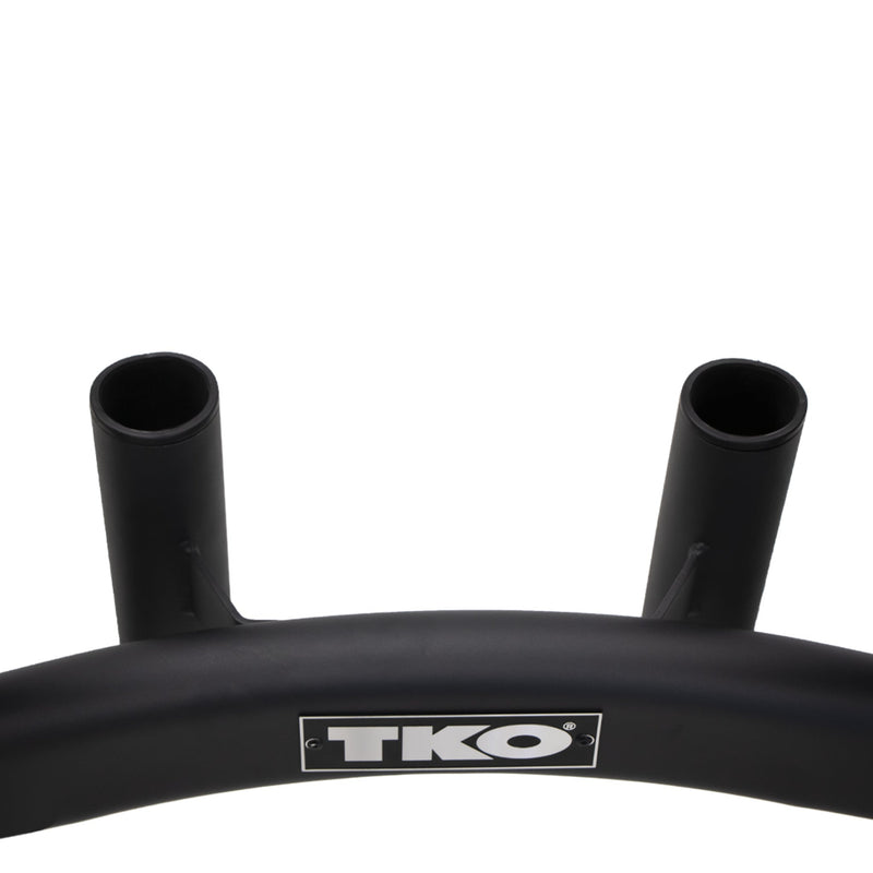 TKO 255lb Rubber Olympic plate set w/ Plate Tree (843OPT - BK) - Free Weights - TKO