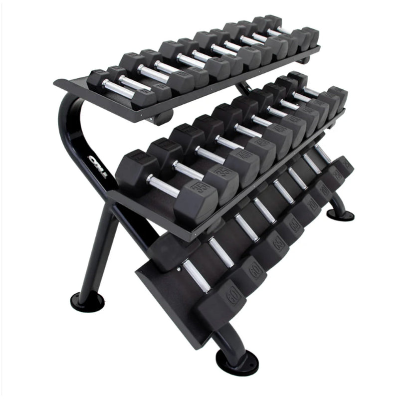 TKO 3 - Tier Horizontal Dumbbell Rack (890HDR - BK) - Accessories - TKO