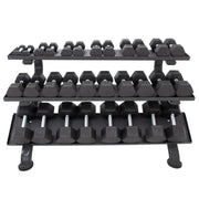 TKO 3 - Tier Horizontal Dumbbell Rack (890HDR - BK) - Accessories - TKO