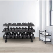 TKO 3 - Tier Horizontal Dumbbell Rack (890HDR - BK) - Accessories - TKO