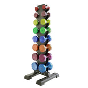 TKO Gummi Bell Set w/ 8 pr Vertical Rack (2.5 - 25 lbs) - Free Weights - TKO